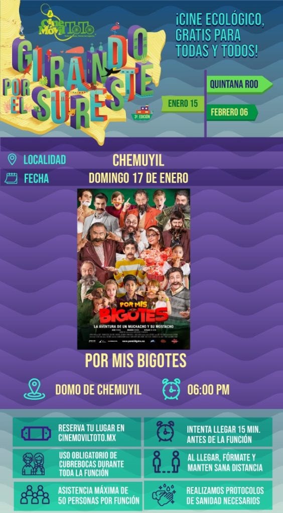 Cine Móvil Toto presenta dos funciones gratuitas este fin de semana en Tulum