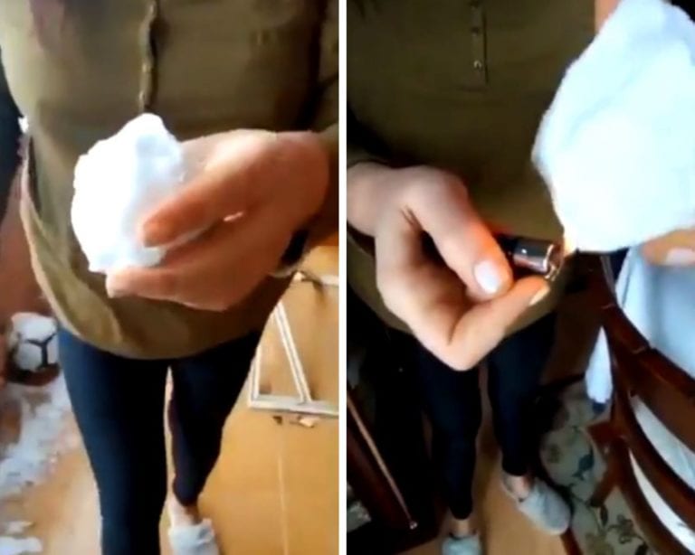 Mujer intenta demostrar que la nieve caída en España es en realidad ‘plástico’ y desata burlas