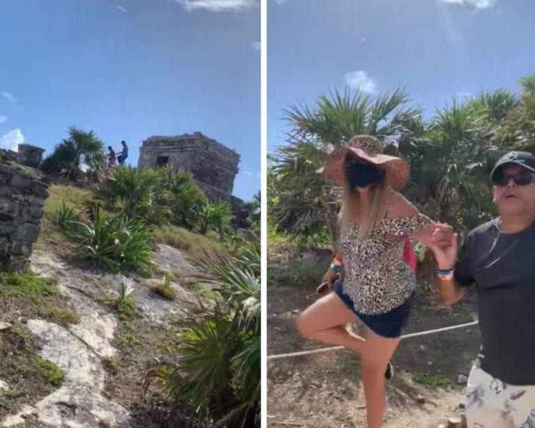 Video: Turistas se saltan límites en sitios arqueológicos para tomarse fotos y los regañan