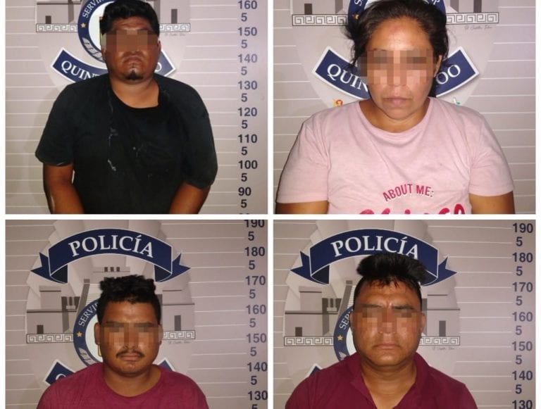 Aseguran a cuatro personas en filtro de Tulum; traían armas, drogas y dinero