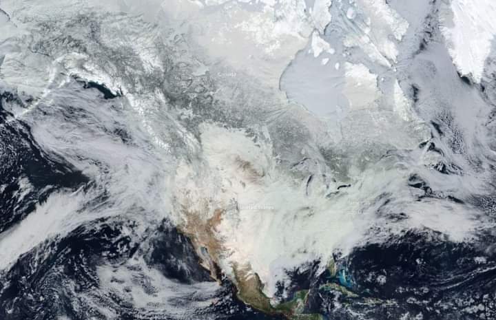 Así se ven desde el espacio las tormentas invernales que azotan EU