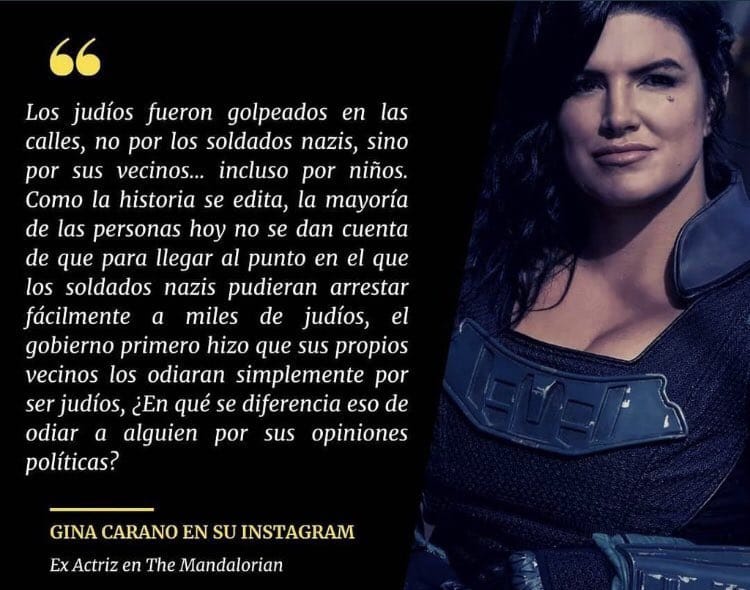 Una actriz de The Mandalorian ha sido despedida por la producción, luego de que realizara una vez más, una polémica publicación en redes