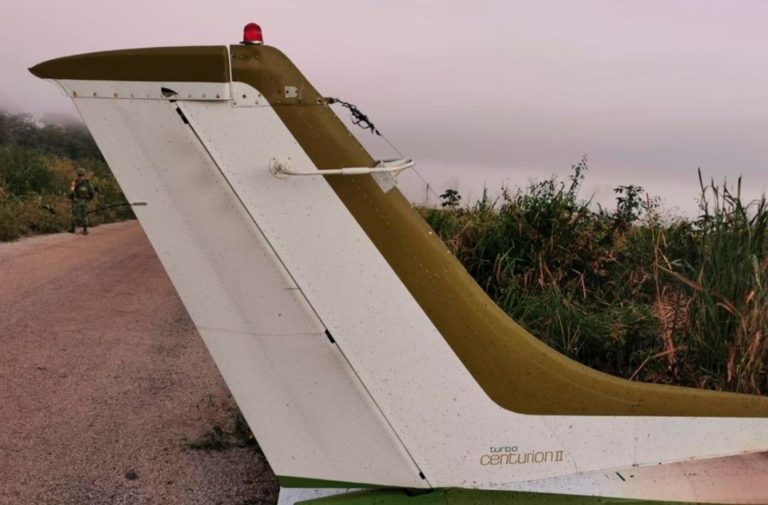 Localizan avioneta destruida en el Sur de la entidad, al parecer traía droga; aún se relizan las investigaciones en torno al hallazgo