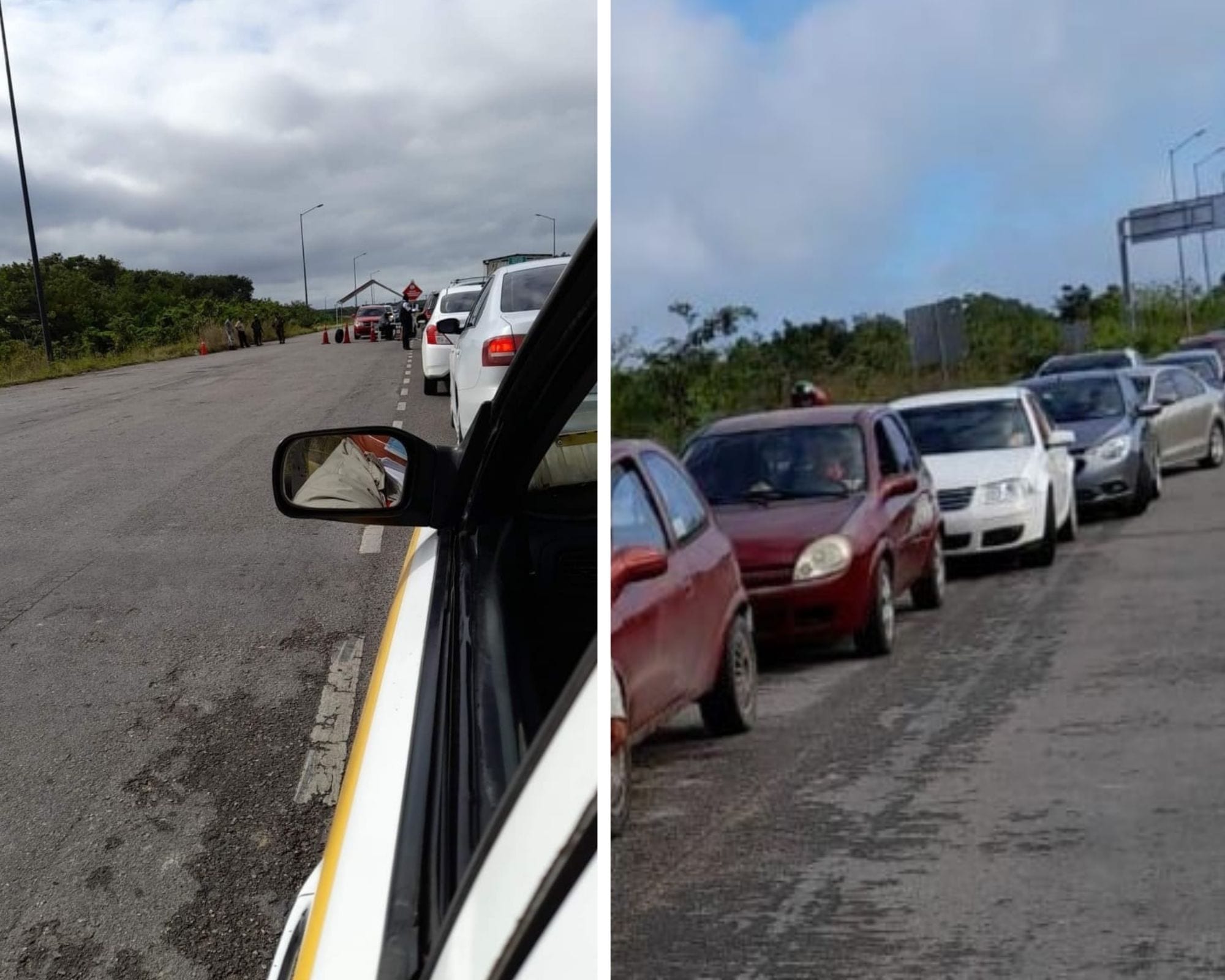 Fotos: se producen largas filas para entrar a la Zona Libre de Belice