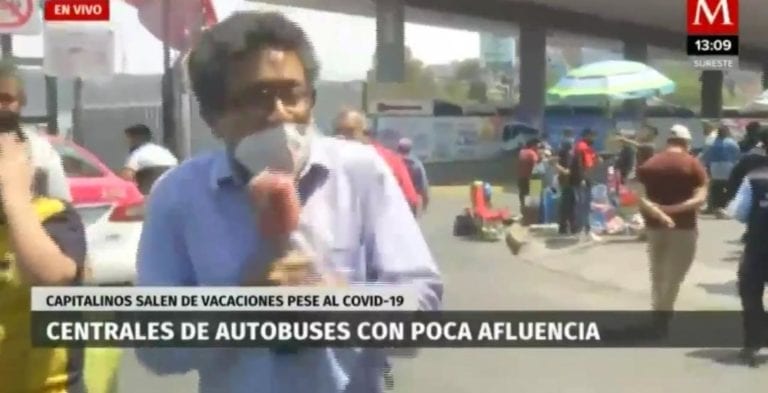 Video: Arrojan piedras a reportero en plena transmisión en la Cdmx