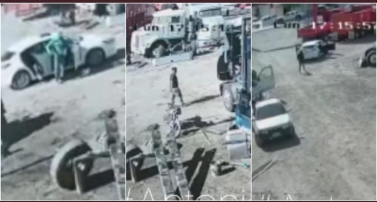 Video: Trabajador de taller mecánico evita un secuestro en Guanajuato