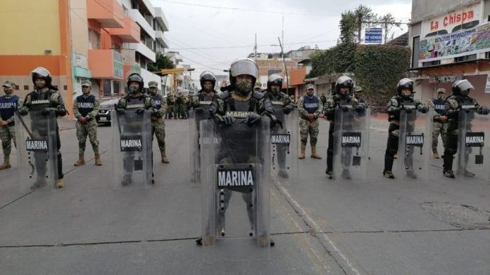 militares desplegados en la frontera sur