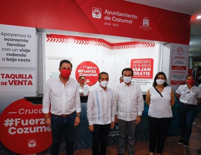 Lanza Pedro Joaquín el cruce social de ferry de bajo costo en apoyo a cozumeleños