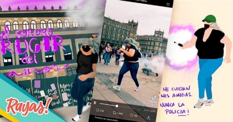 Rinden homenajes a “La Reinota”, feminista que regresó una bomba de gas a policías en el 8M