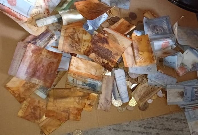 Una mujer perdió sus ahorros; se echaron a perder billetes y monedas luego que los dejara mucho tiempo dentro de una lata