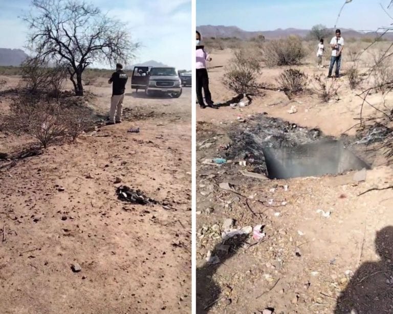 Colectivo Madres Buscadoras encuentra una fosa clandestina con restos ardiendo en Sonora