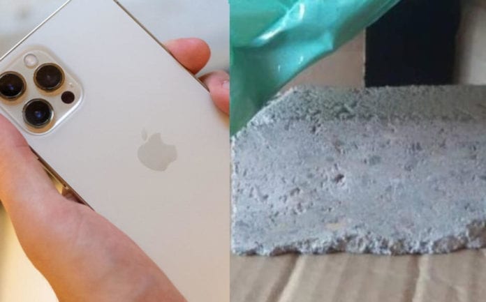 Maestra compra un iPhone por 35 mil pesos y le llega un trozo de cemento