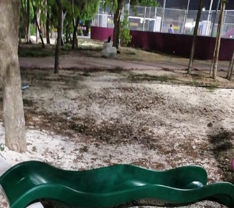 ¡No saben respetar! Destruyen poco a poco parque recién remodelado de Villas del Sol