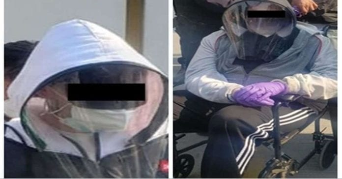 Dos sujetos de alrededor de 30 años se disfrazaron de abuelitos para recibir la vacuna contra Covid-19; fueron cachados y detenidos