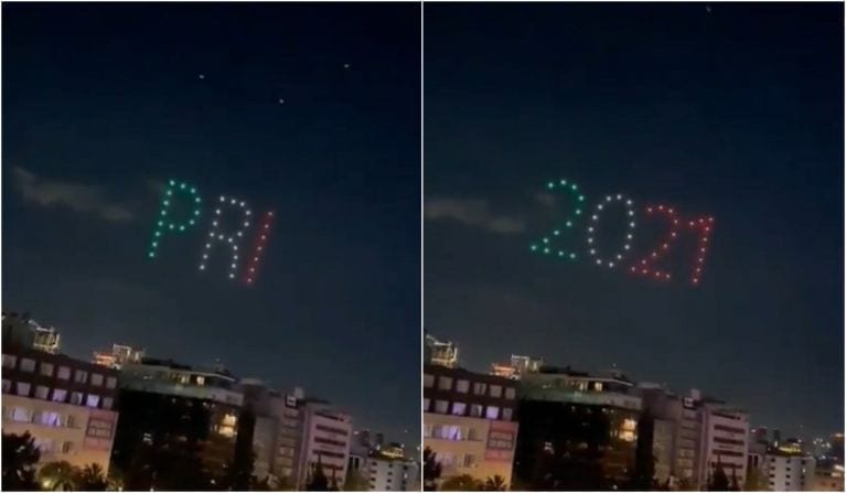 VIDEO: Proyectan “Batiseñal” del PRI en CDMX; capitalinos reaccionan con memes