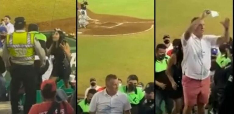 ¡Increíble! Una pareja fue obligada a salir del estadio de beisbol de Mérida luego que se negara a ponerse el cubrebocas