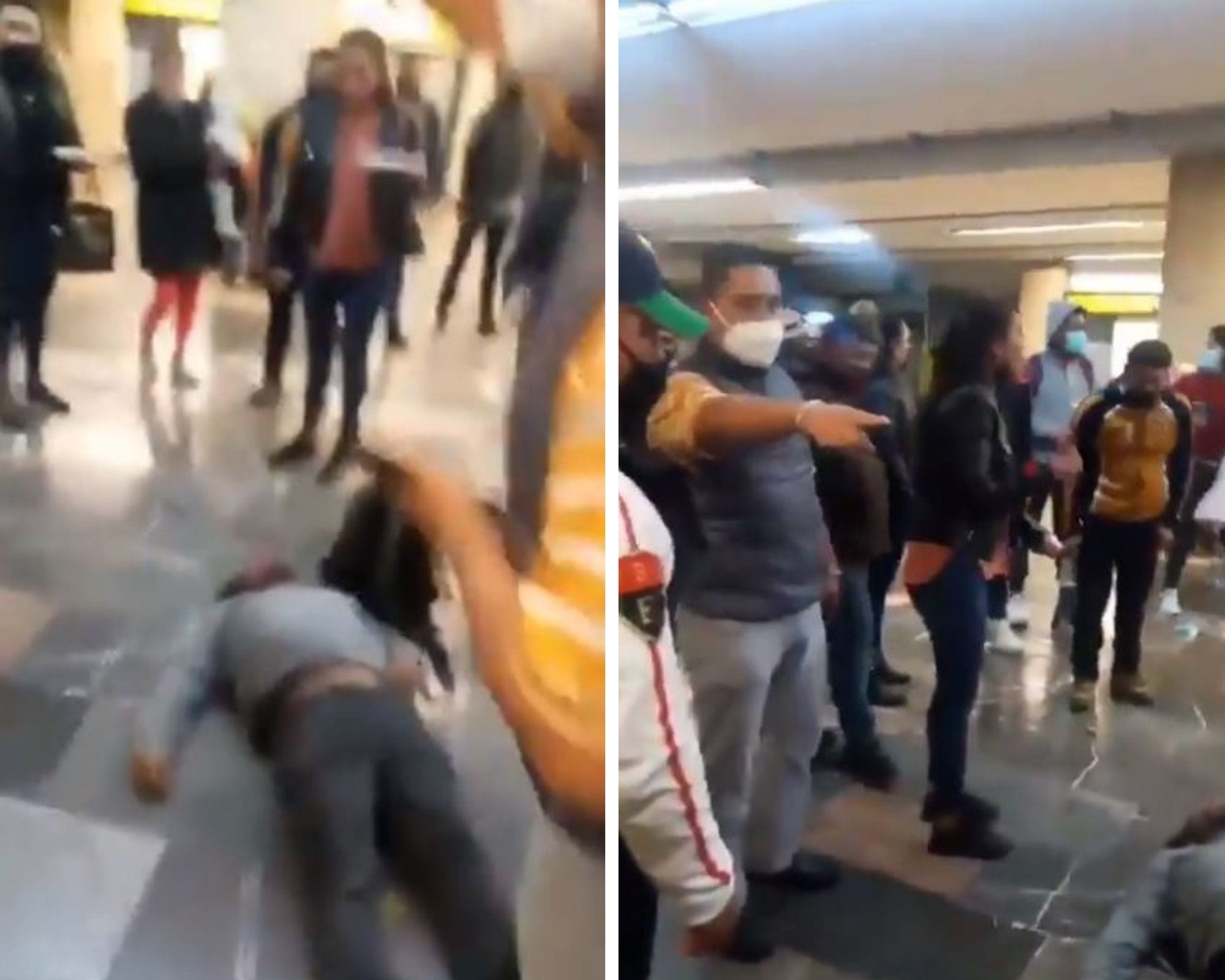 Video: Usuario del Metro CDMX se enfrenta con policía por no usar cubrebocas, quedó noqueado