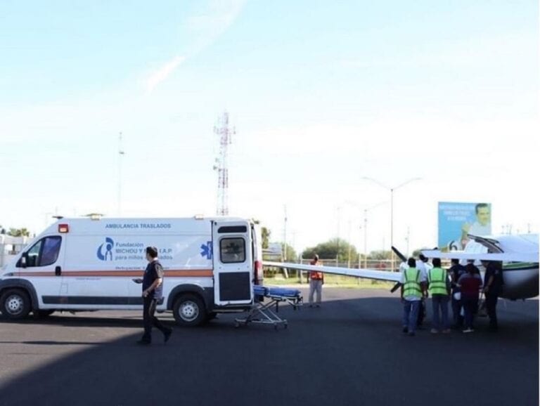 La niña fue trasladada para su atención a Texas.