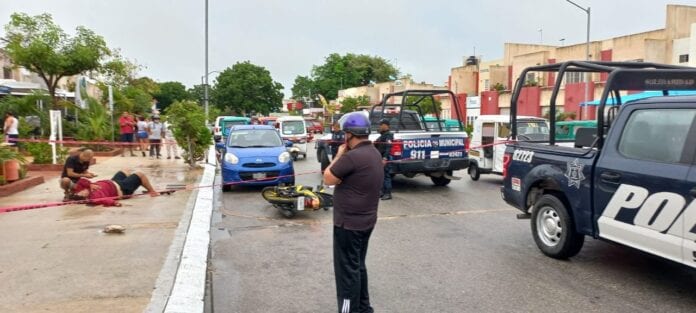 Hieren de bala a repartidor de pizza en Puerto Aventuras
