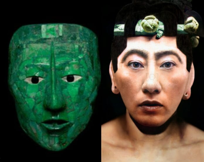 Tras surgir algunas recreaciones del rostro del personaje conmocido como Rey Pakal, ahora un fotógrafo tabasqueño decidió hacer un fotomontaje para dar su propia versión de la faz de este dignatario maya.