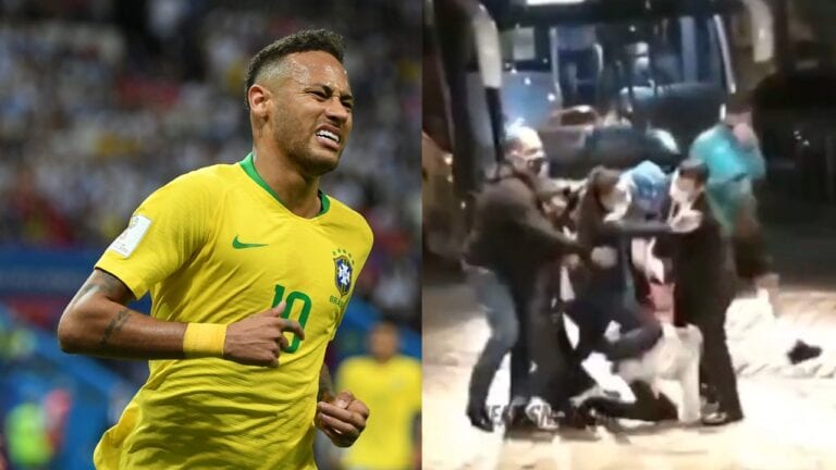 VIDEO: Aficionados burlan seguridad y le hacen “barrida” a Neymar; resulta “lesionado”