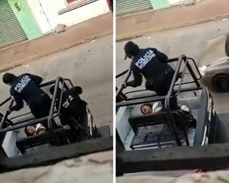 Video: Exhiben a policías dándole patadas en el cuerpo y rostro una mujer ya detenida