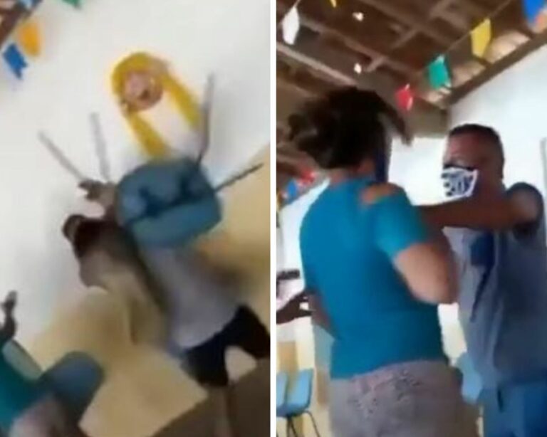 Video: Va con la amante a vacunarse, se encuentra a la esposa y se arma la pelea