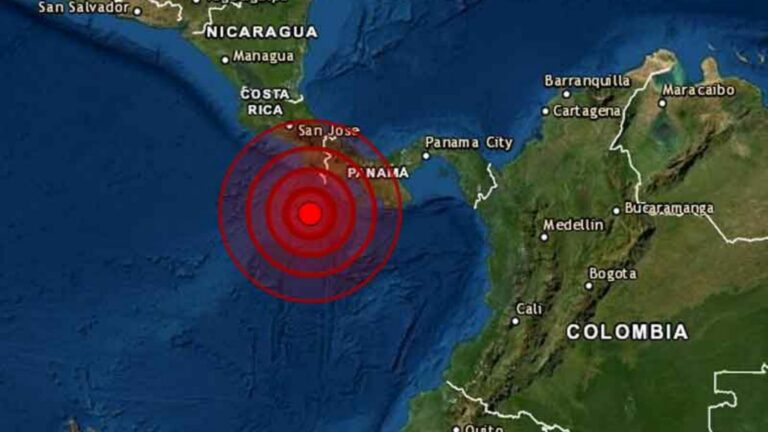 Reportan sismo de magnitud 7 en el Pacífico sacude a Costa Rica
