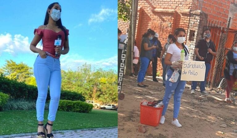 Critican a reportera por vender sándwiches y responde: “Vergüenza es robar”