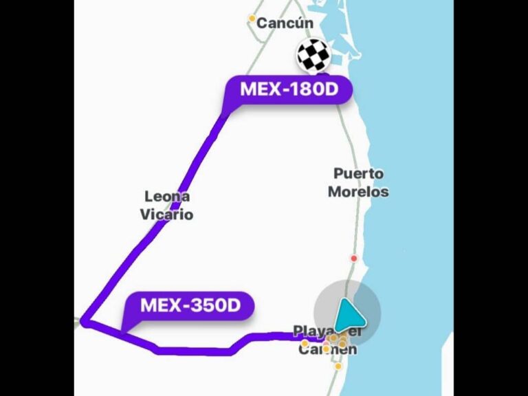 ¡NO TE VAYAS POR LA DE CUOTA! En dos semanas, habrá vía alterna a socavón de Playa del Carmen