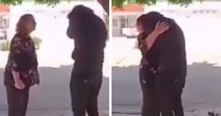VIDEO: Ladrón intenta asaltar a su maestra, ella lo reconoce y le reclama