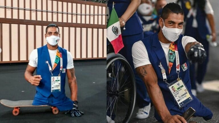 Michel Muñoz y su patineta representan a México en los Paralímpicos