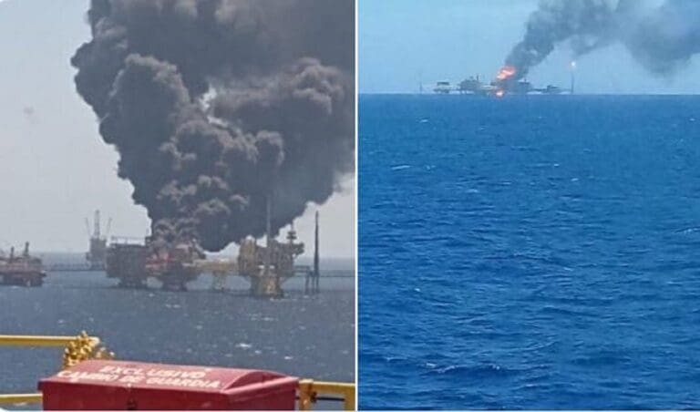 Se reporta explosión en la plataforma Ku-Alfa en Campeche