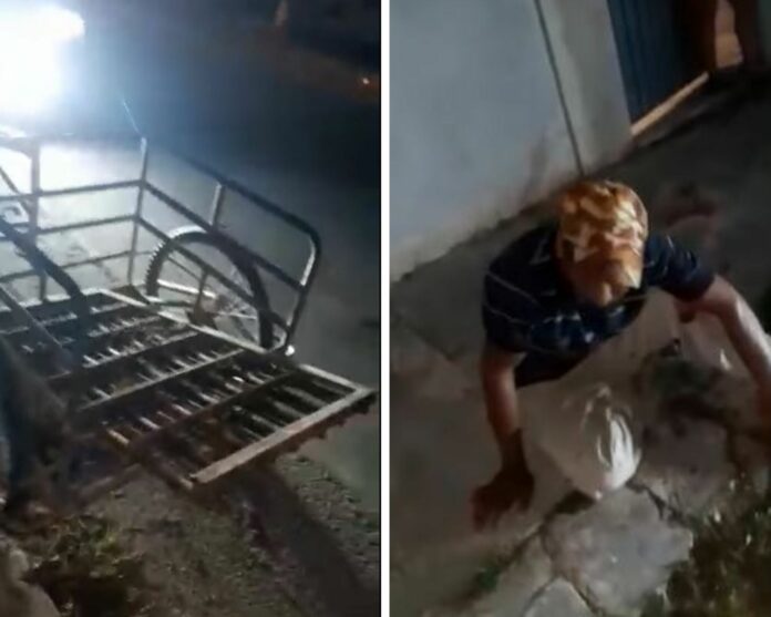 VIDEO: Captan a sujeto robándose una alcantarilla en Chetumal