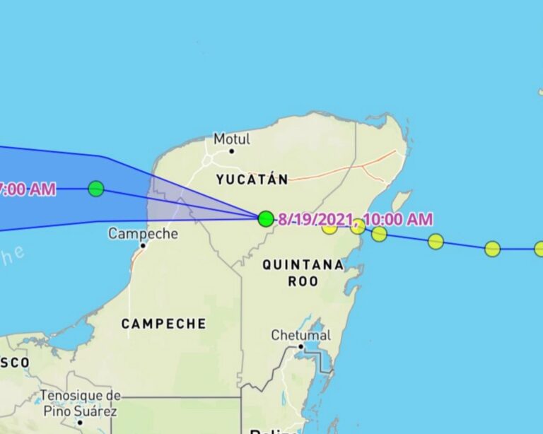 'Grace' se degrada a tormenta tropical y ya está en Yucatán
