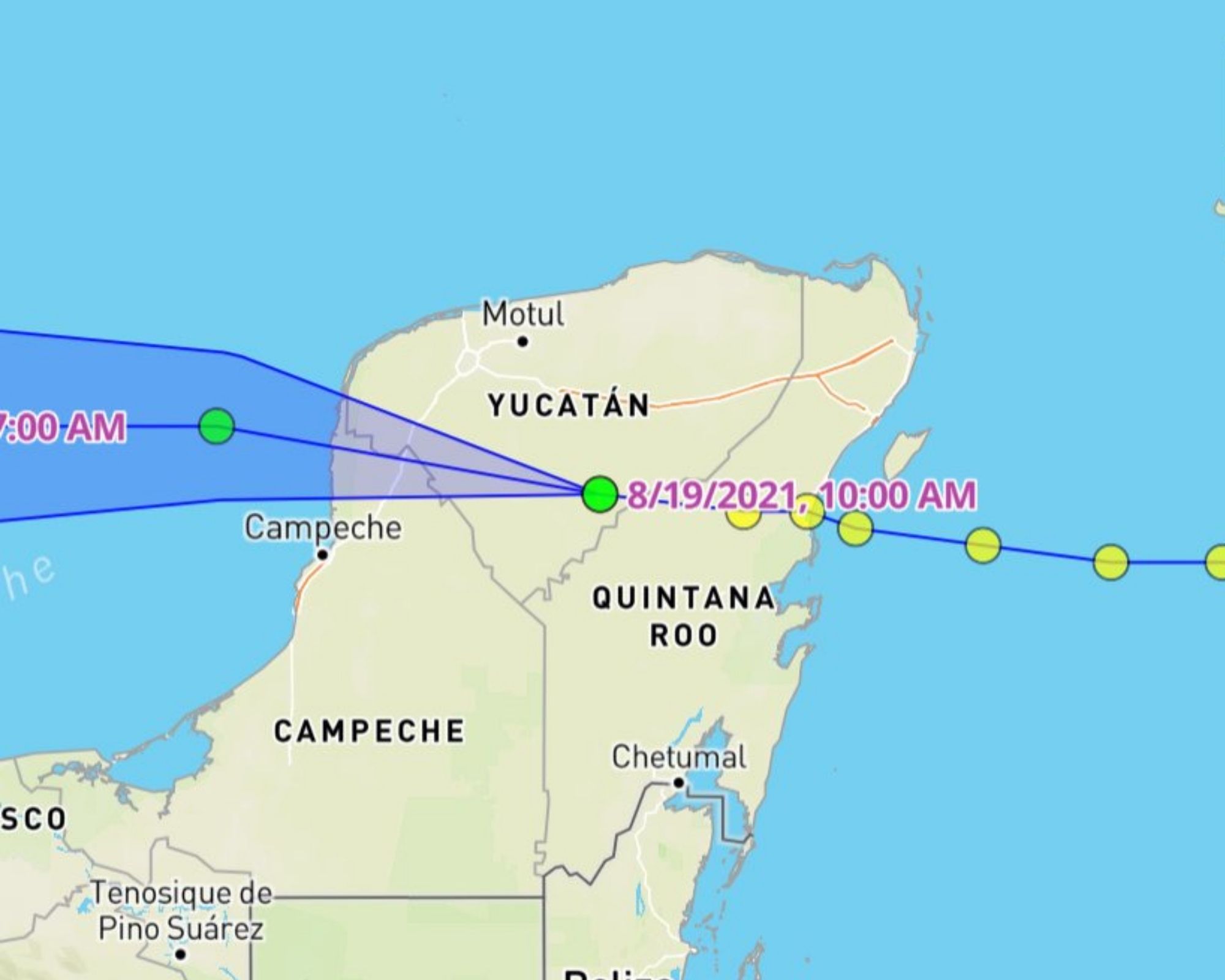 'Grace' se degrada a tormenta tropical y ya está en Yucatán