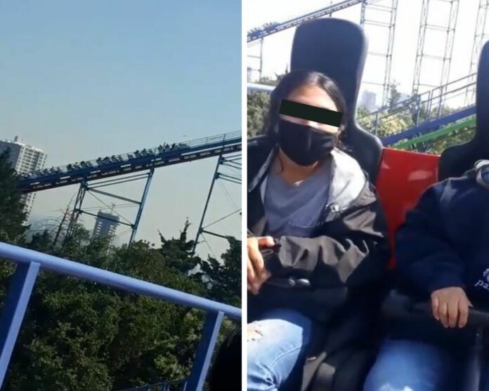 Video: Se quedan atrapadas en juego de Six Flags y lo graban