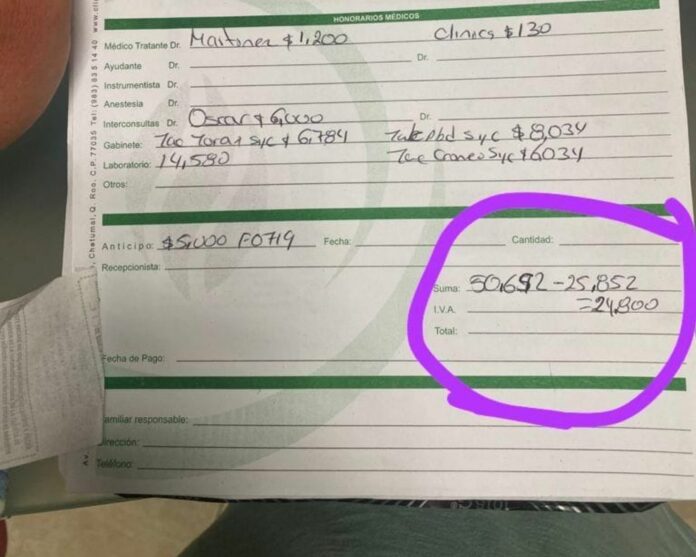 Denuncian a clínica privada de Chetumal por 'inflar' la cuenta de un extranjero que entró por emergencias