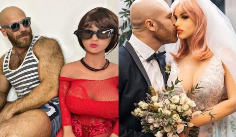 Fisicoculturista Yuri Tolochko se divorcia de muñeca de látex para casarse con otra