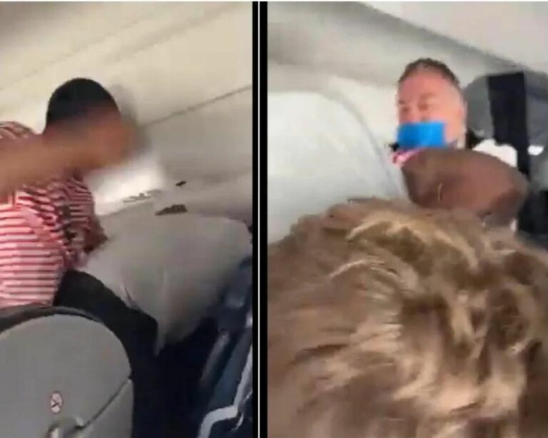 VIDEO: Hombres se van a los golpes en avión por culpa de un asiento reclinable