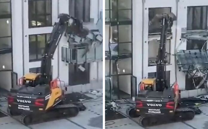 Contratista se enfurece por deuda de 117 mdp, derriba departamentos de lujo que hizo