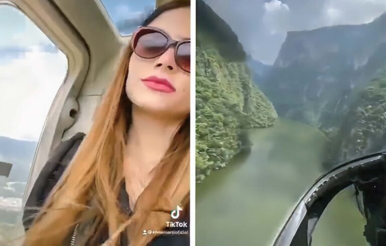 Influencer usa helicóptero oficial para un TikTok; gobierno de Chiapas reclama al IMSS