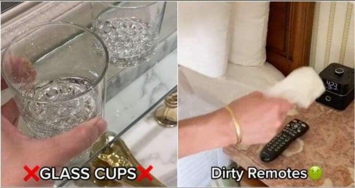 Una sobrecargo hizo una grabación para mostrar cuáles son los objetos y lugares más sucios dentro de los hoteles; te vas a sorprender