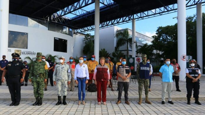 Playa del Carmen participó en el simulacro nacional con motivo del aniversario del sismo del 19 de septiembre de 1985