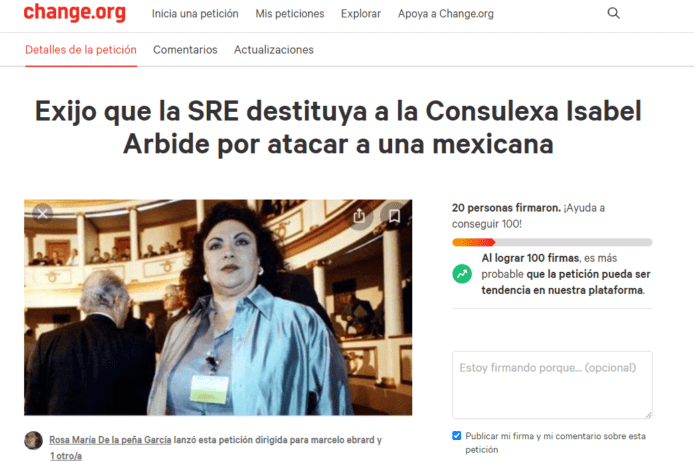 Crean petición en change.org para destituir a Isabel Arvide como cónsul de México en Turquía