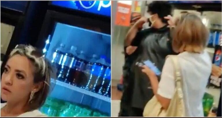 Una mujer racista insultó a los mexicanos cuando entró a una pizzería; por si fuera poco no usaba cubrebocas; todo quedó grabado