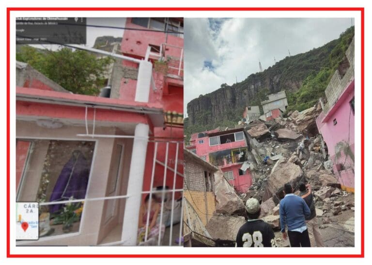 VIDEO: Casa con Altar de la Virgen se salva “de milagro” en desgajamiento del Cerro del Chiquihuite