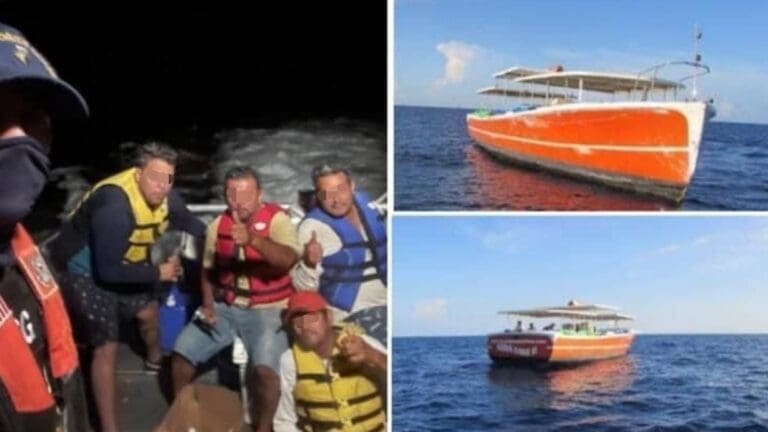 Náufragos: Rescatan a pescadores que iban a Progreso desde Puerto Juárez