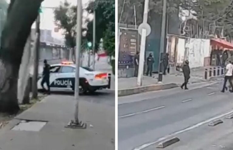 Se forma balacera en la CDMX para impedir desalojo de vivienda, lanzaron botellas y piedras