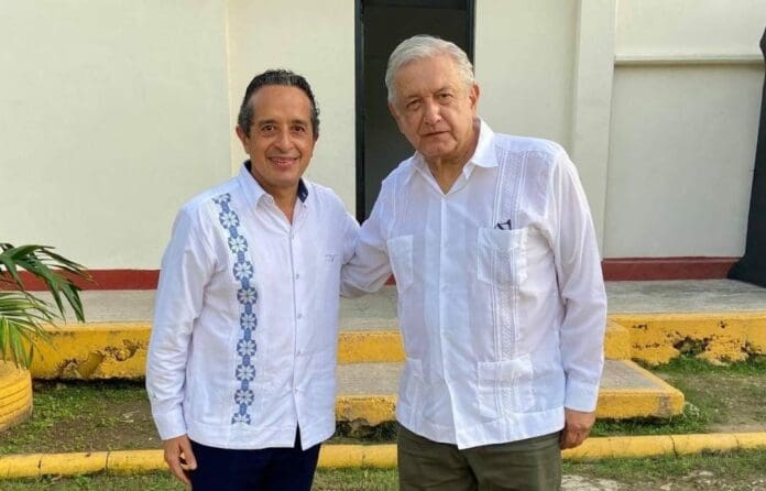 AMLO resaltó nuevamente la labor del gobernador Carlos Joaquín, y no descartó llamarlo para que se integre a su gabinete.